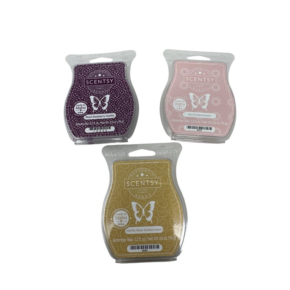 Scentsy Lot of 3 Wax Bars Net Wt. 2.6 oz Each